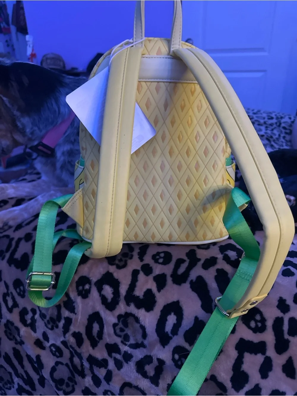 Loungefly Yellow Dole Whip Mini Backpack with Green Spoon Accent